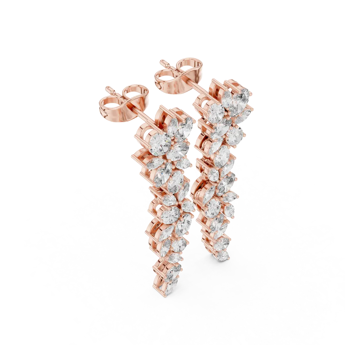 Cascading Marquise Leaf Drop Earrings for Glamorous Galas