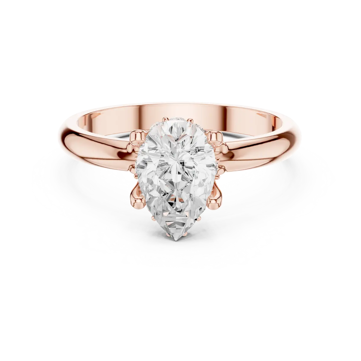 Pear Shape Diomand Ring  Split SShak Desgin