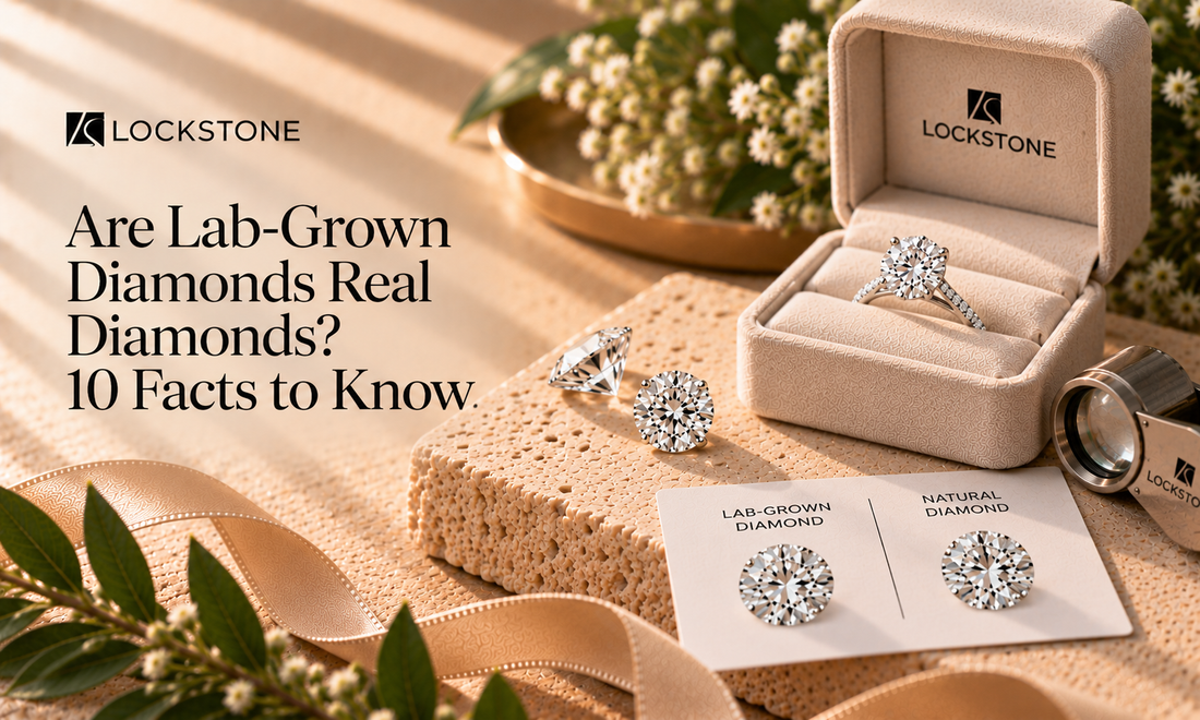 Understand about a lab-grown diamonds real diamonds with the complete evaluation showing in the box.