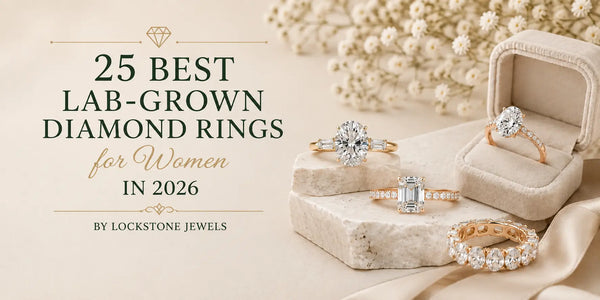 Best lab-grown diamond ring styles for women in gold.