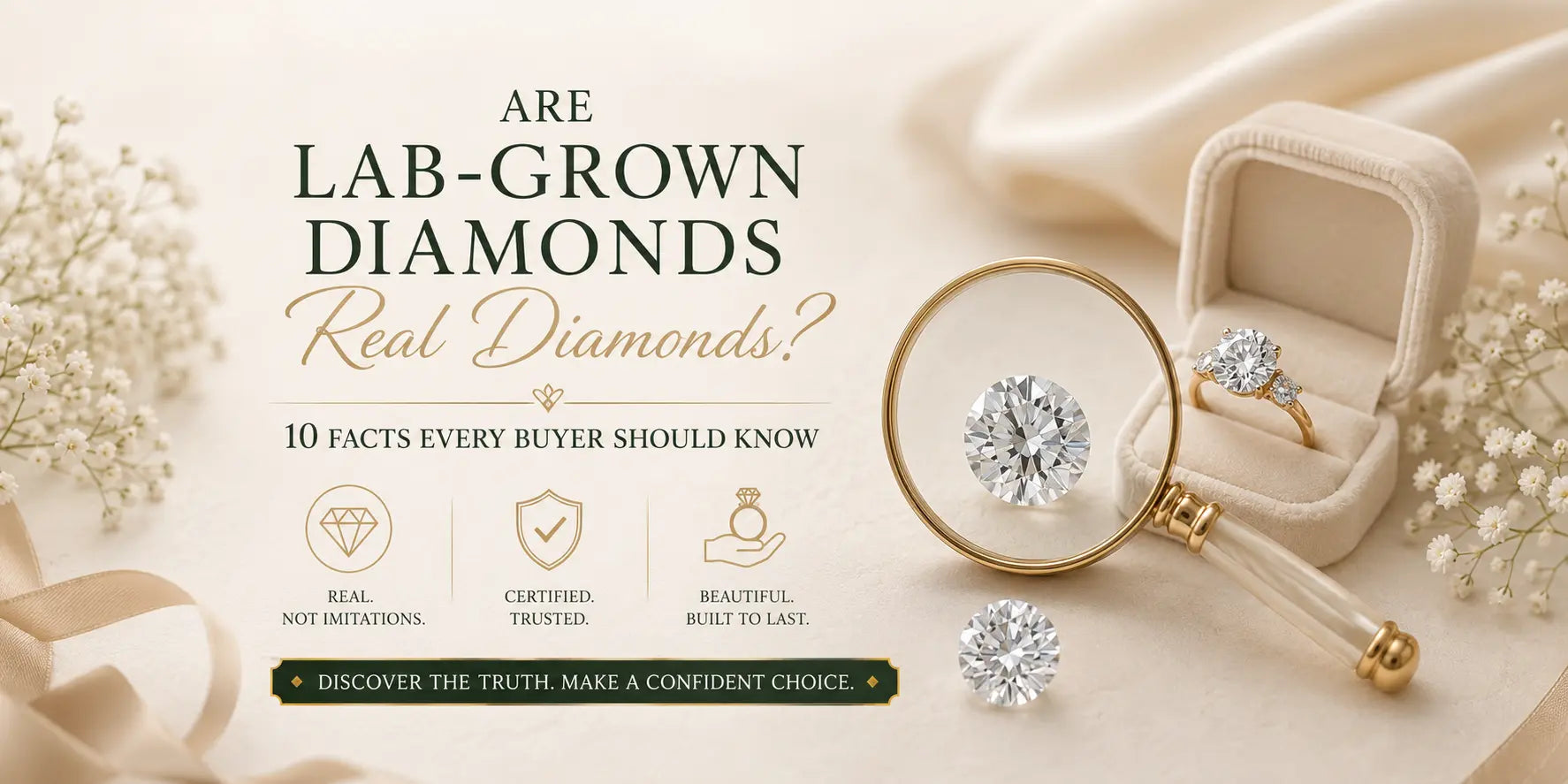 Understand lab-grown diamonds are real diamonds with facts.