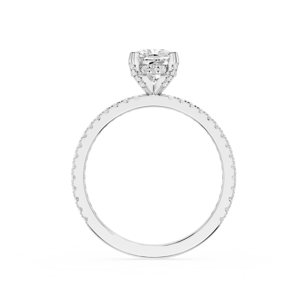 Diamond ring with a white background