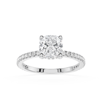 Diamond ring with a white background