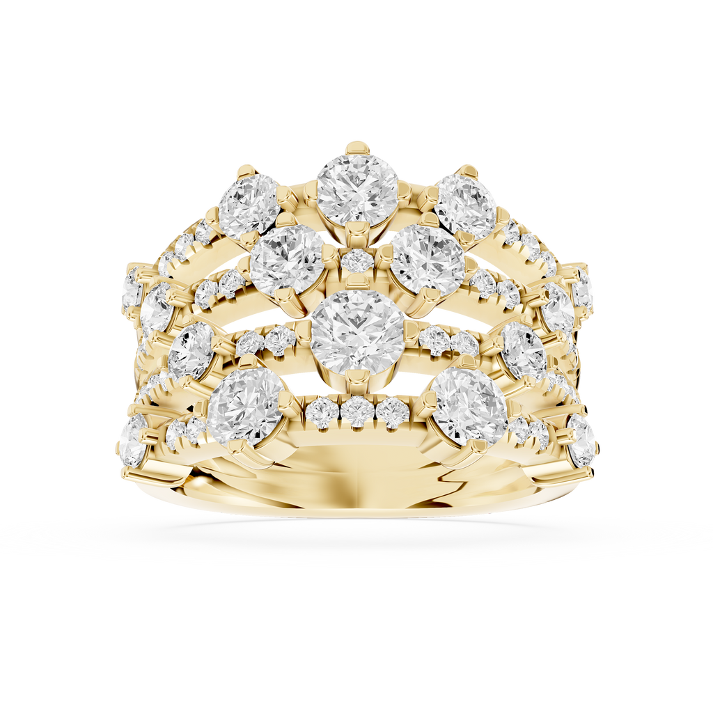 2 Carat Round Lab Grown Diamond Cocktail Ring For Engagement