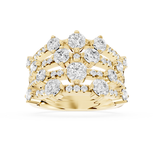 2 Carat Round Lab Grown Diamond Cocktail Ring For Engagement