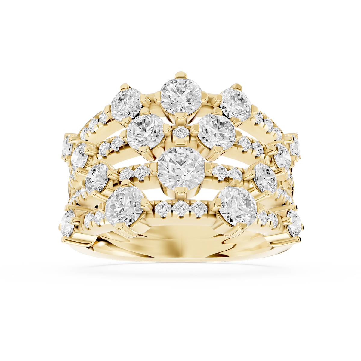 2 Carat Round Lab Grown Diamond Cocktail Ring For Engagement mvp:YG:01