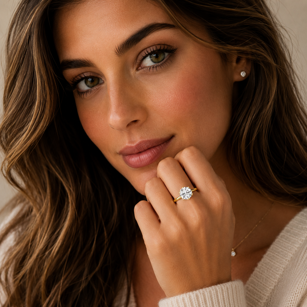 3 Carat Round Diamond Engagement Ring