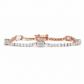 Bezel Set Emerald Cut 4 Carat Lab Grown Diamond Tennis Bracelet
