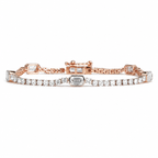 Bezel Set Emerald Cut 4 Carat Lab Grown Diamond Tennis Bracelet