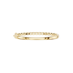 Gold ring with small diamonds on a white background