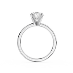 Back View Of White Gold Lab Diamond Oval Cut Cathedral Solitaire Engagement Ring