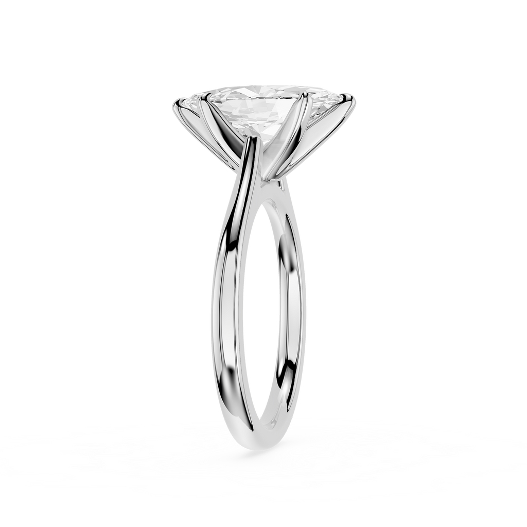 Diamond ring with a white background
