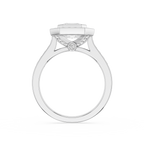 Diamond ring with a white background