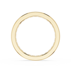 Gold ring with small diamonds on a white background