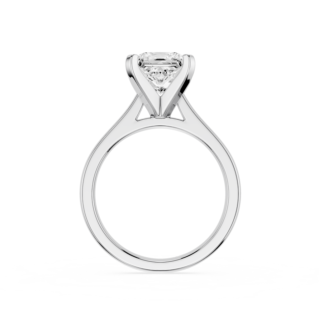 Diamond ring with a white background