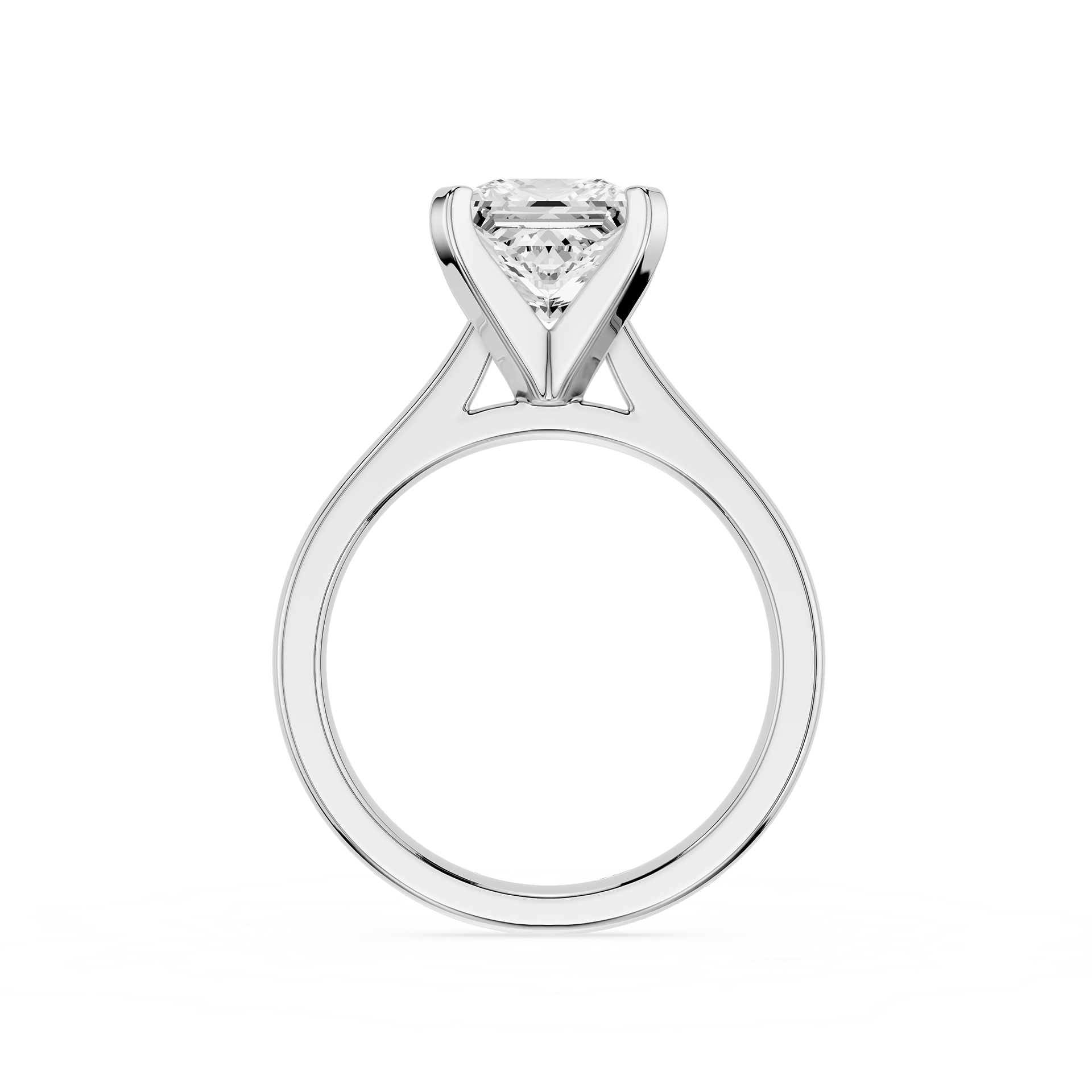 Diamond ring with a white background