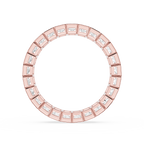 "Back View of Radiant Cut Lab Grown Diamond Full Eternity Band in 14K Rose Gold"