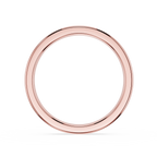 Rose gold ring with small stones on a white background