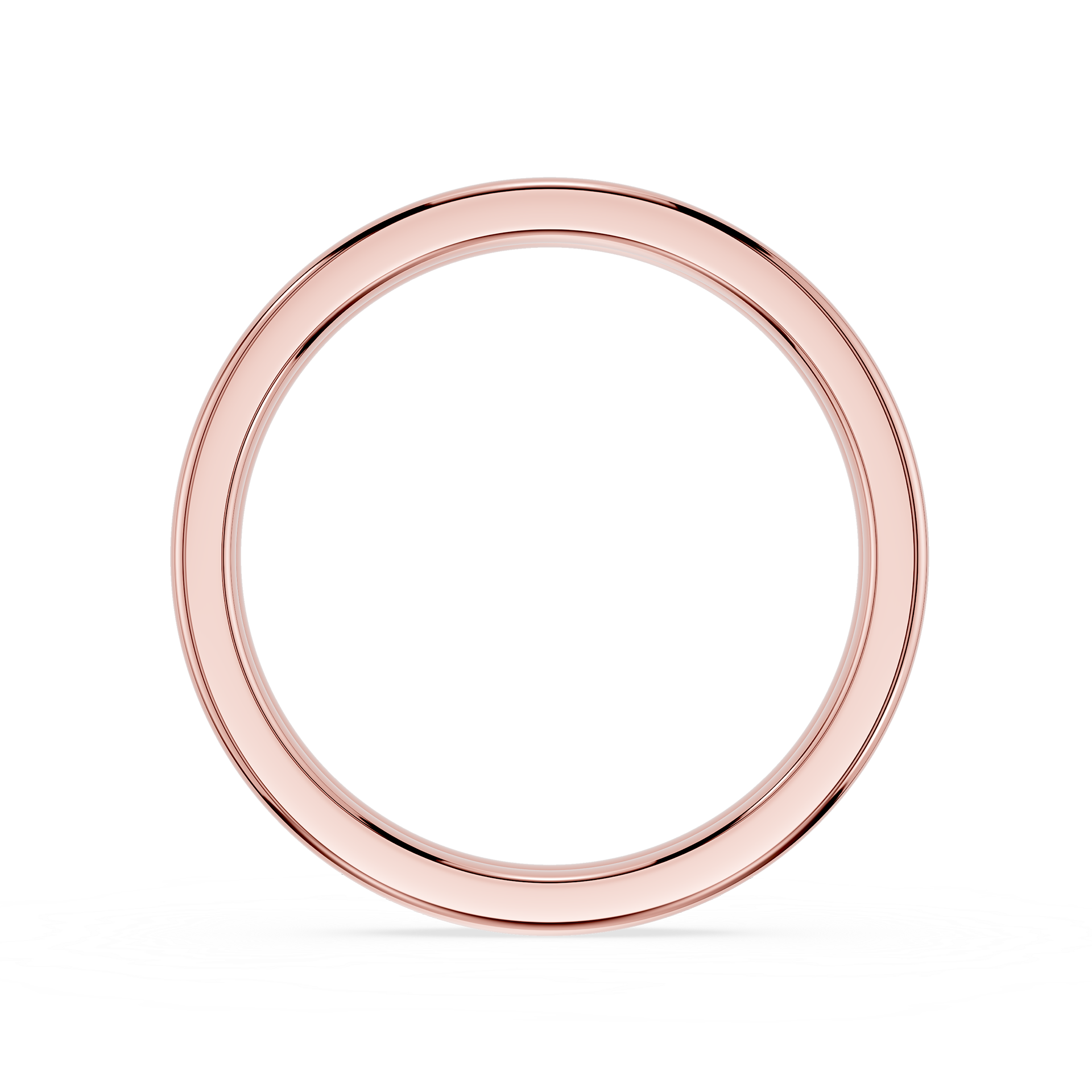 Rose gold ring with small stones on a white background