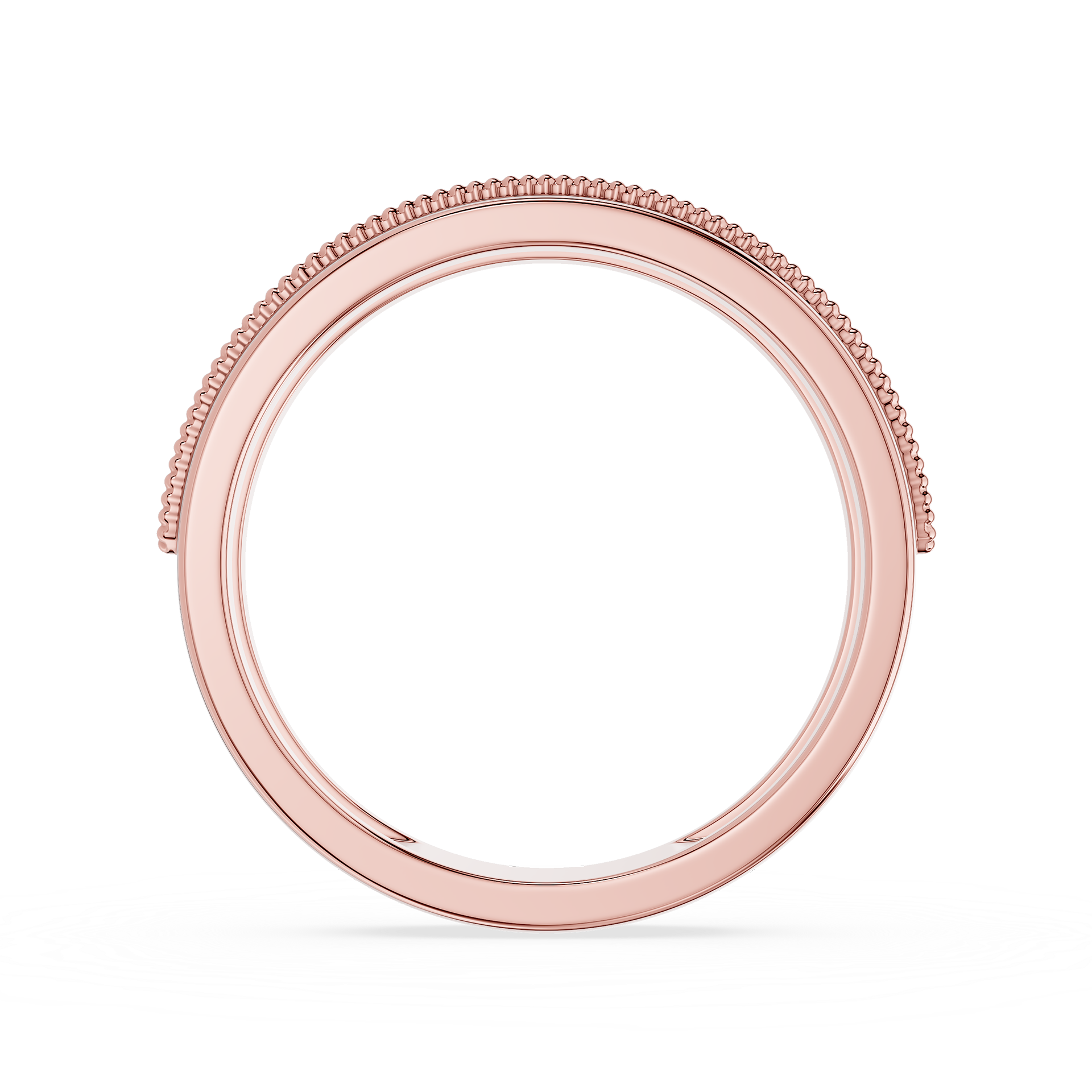 Gold ring on a white background