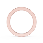 Gold ring with small diamonds on a white background