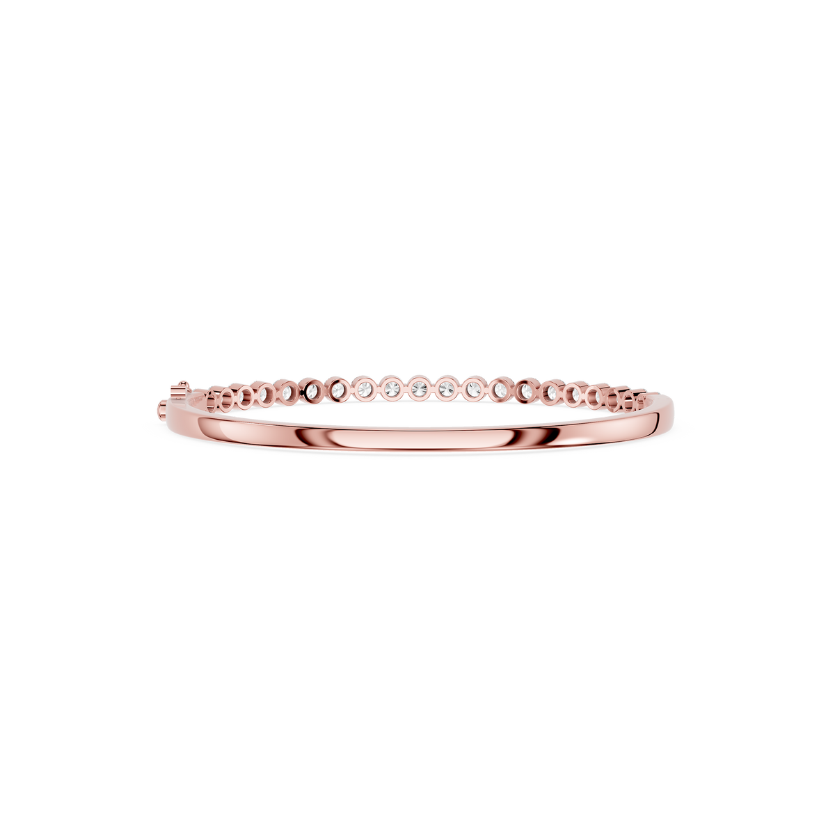 Rose gold bracelet on a white background