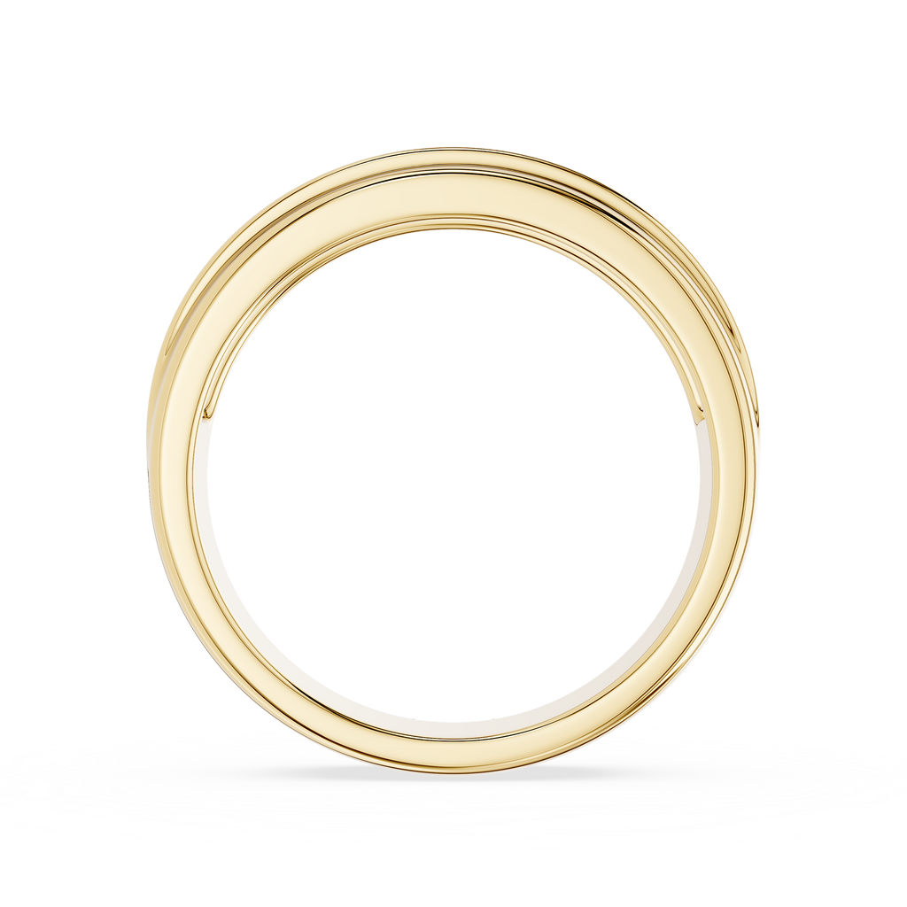 Gold ring on a white background