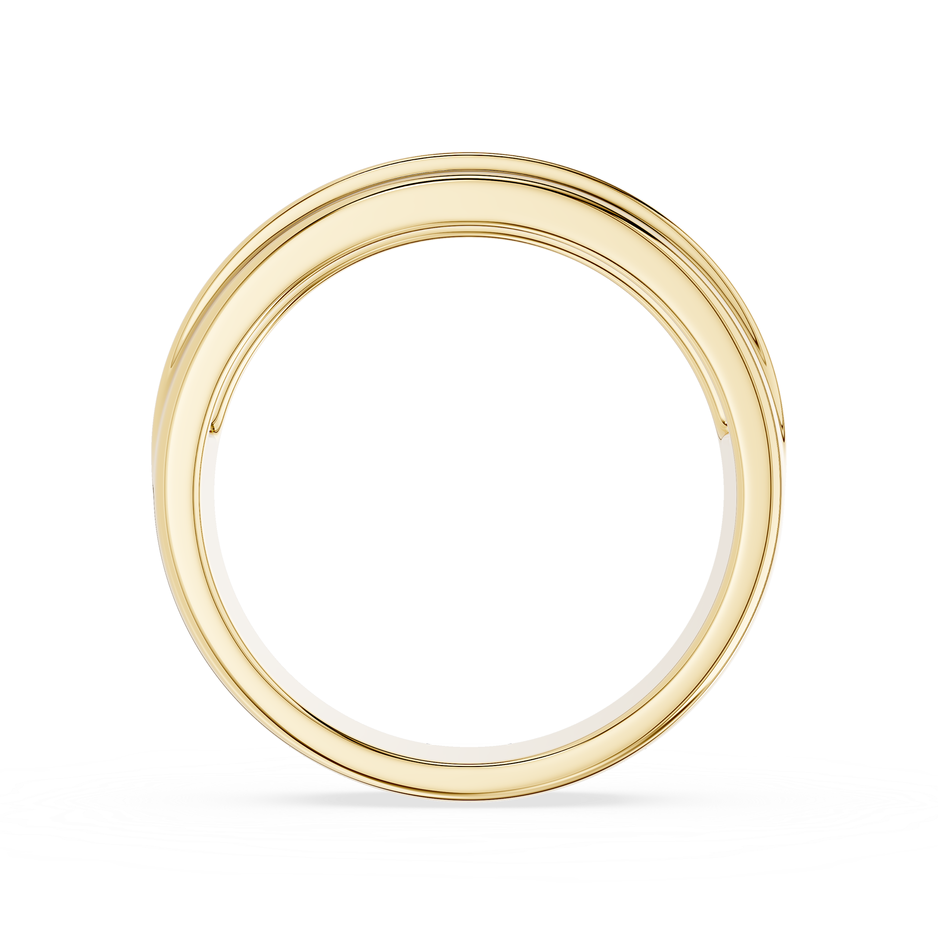 Gold ring on a white background