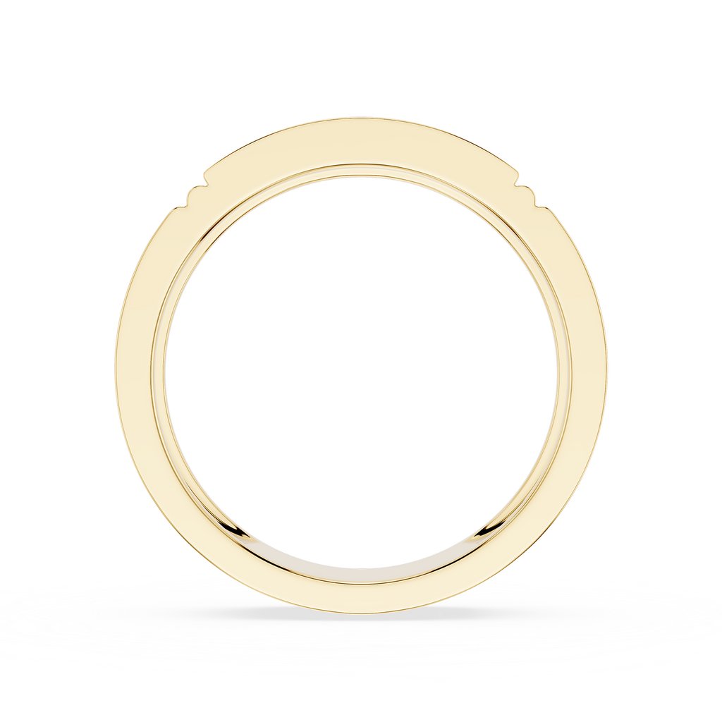 Gold ring on a white background