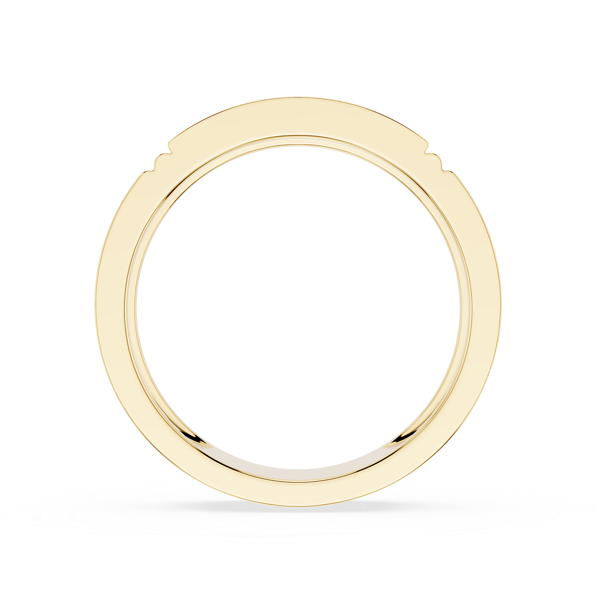 Gold ring on a white background