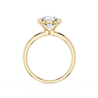 Yellow Gold Round Cut Lab Grown Diamond Tension Style Engagement Ring