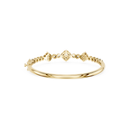 Gold bracelet with decorative elements on a white background
