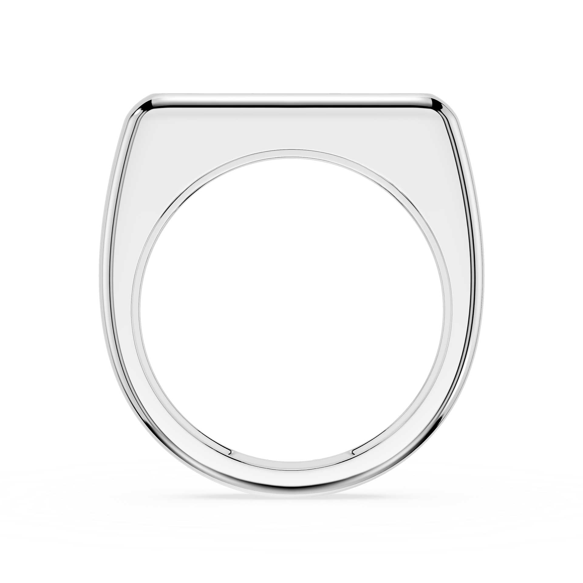 Clear plastic shield on a white background
