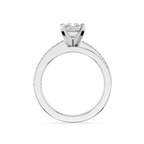 Diamond ring with a white background