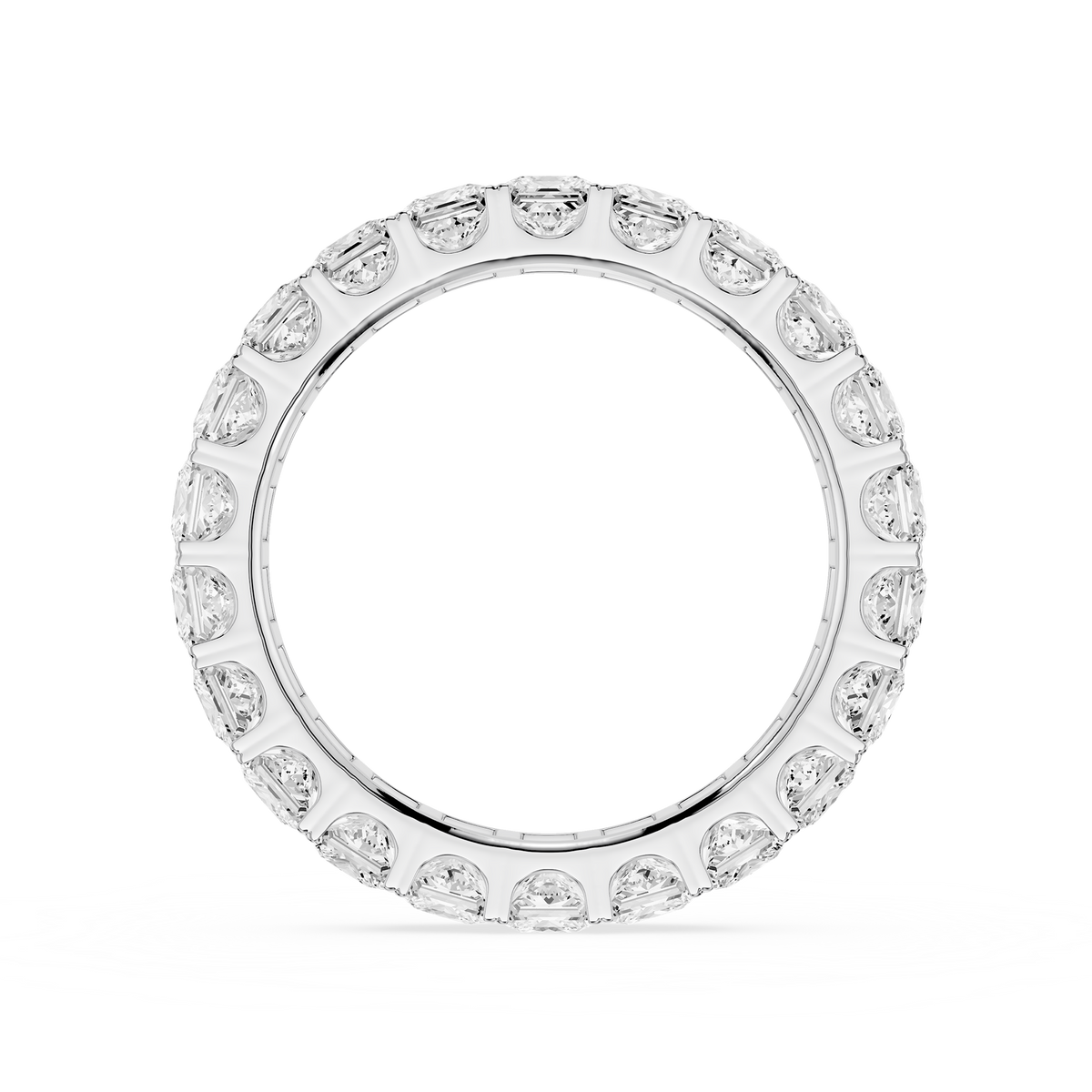 3 Carat Princess Cut Lab Grown Diamond Eternity Wedding Band