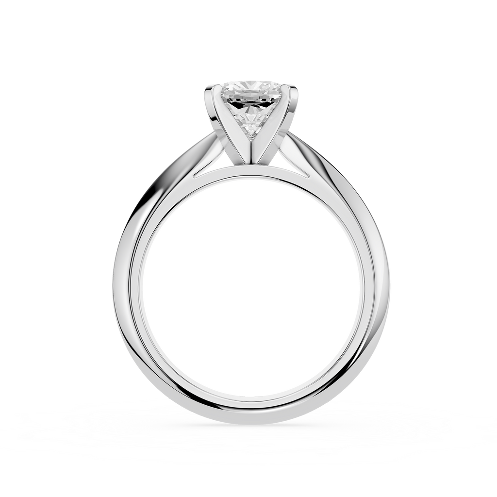 Diamond ring with a white background