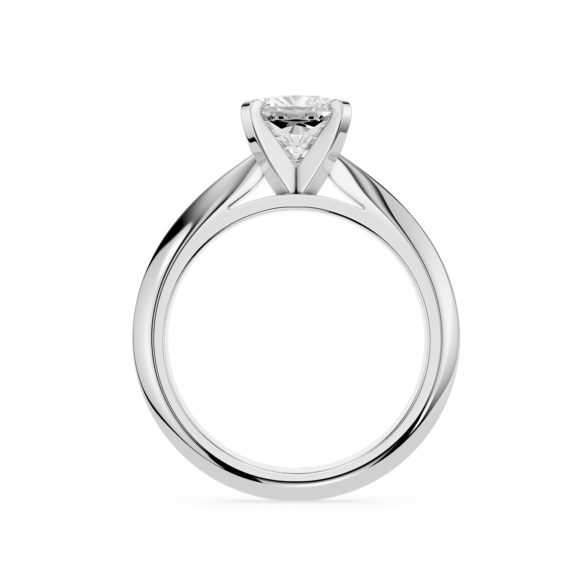 Diamond ring with a white background