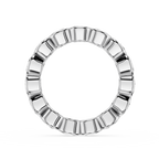 A silver-toned ring with a textured, segmented outer edge, shown against a plain white background.