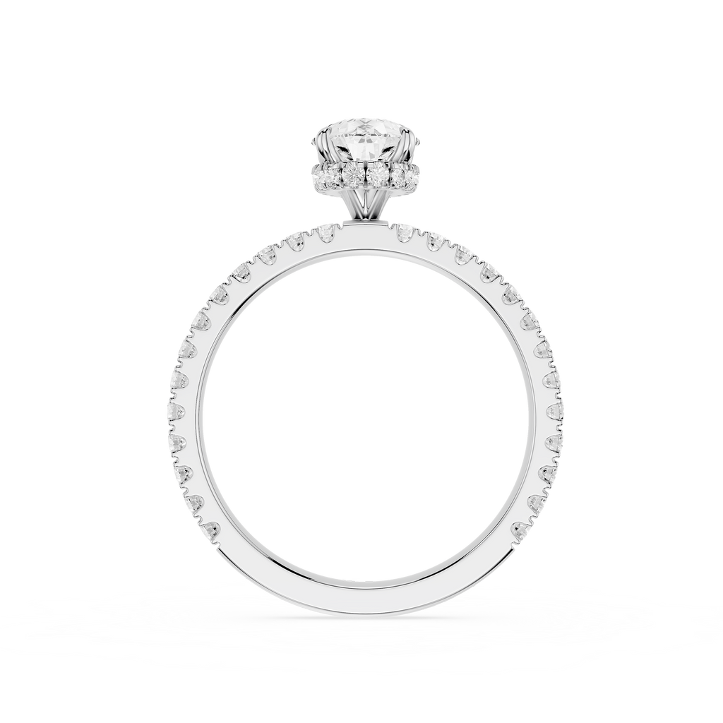 Diamond ring with a white background