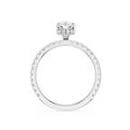 Diamond ring with a white background