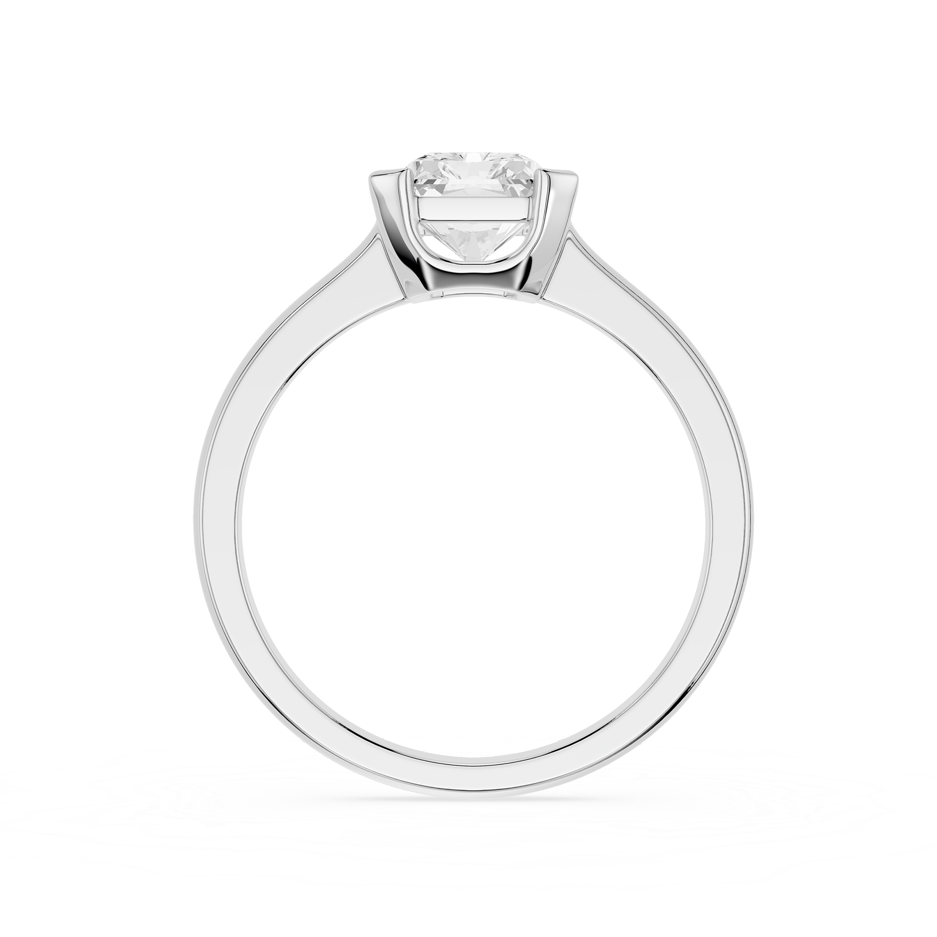 Diamond ring on a white background