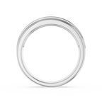 Silver ring on a white background
