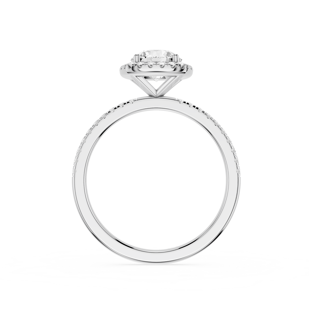 Diamond ring on a white background