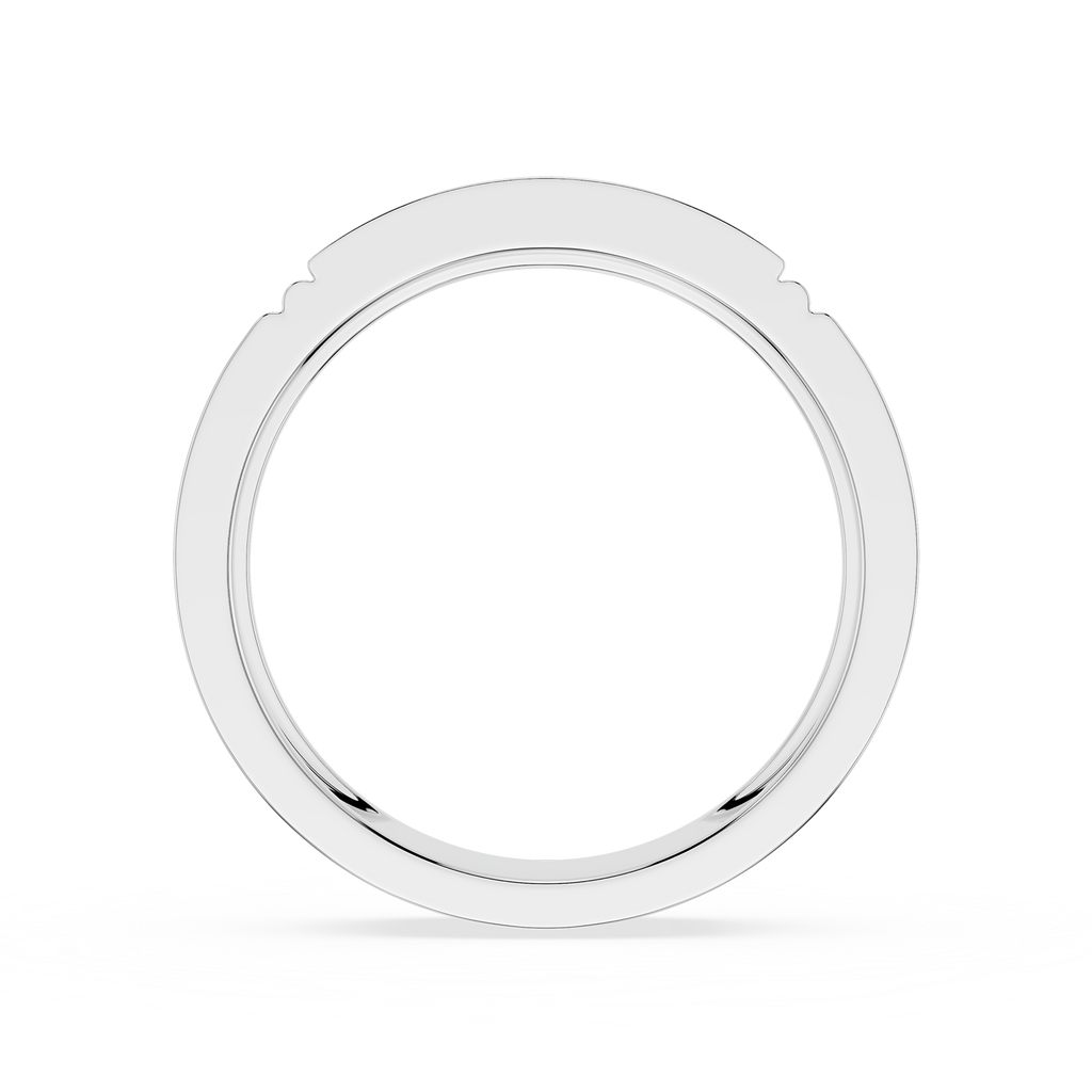 Silver ring on a white background