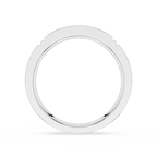 Silver ring on a white background