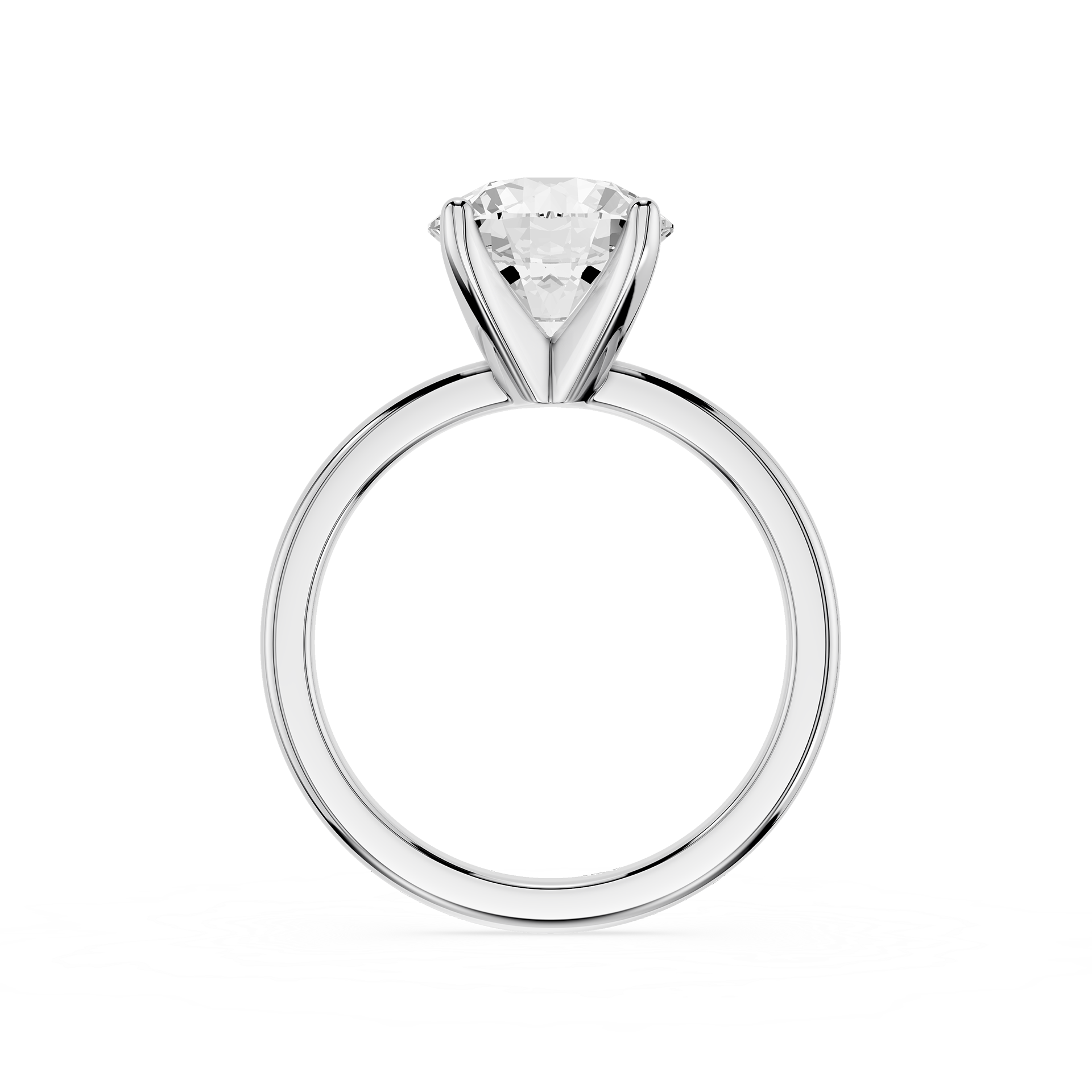 Diamond ring on a white background