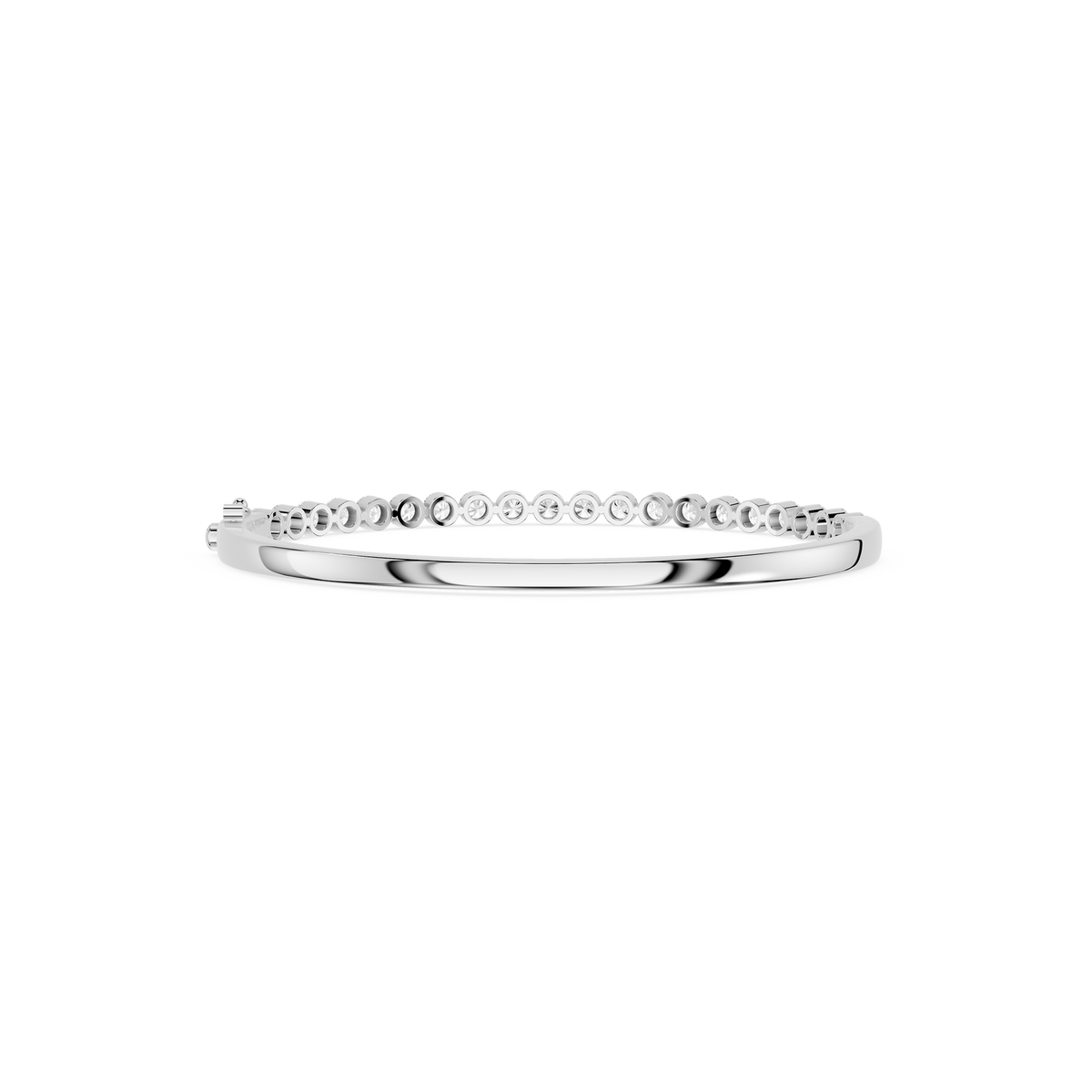 Metal cabinet handle on a white background