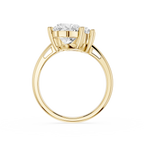 Rose gold solitaire engagement ring with a round brilliant-cut diamond center stone, shown on a clean white background.