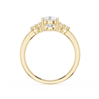 Yellow Gold Nature Inspired Pear Cut Lab Grown Diamond Engagement Ring
