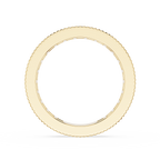 Gold ring with small diamonds on a white background